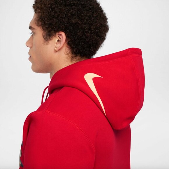 NEW with Tag Ja Men's Fleece Basketball Hoodie in University Red/Celestial Gold - Picture 6 of 7
